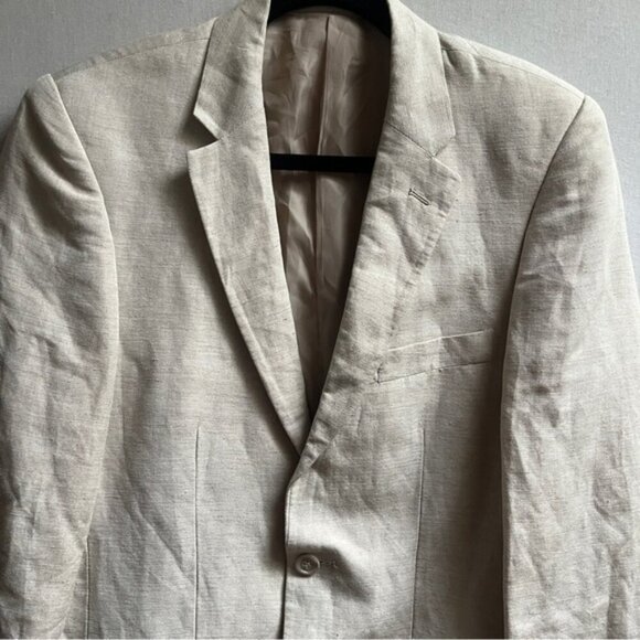 Vroom & Dreesmann Linen Rayon Blend 2 button blazer jacket Sz 36/ M - Picture 6 of 12